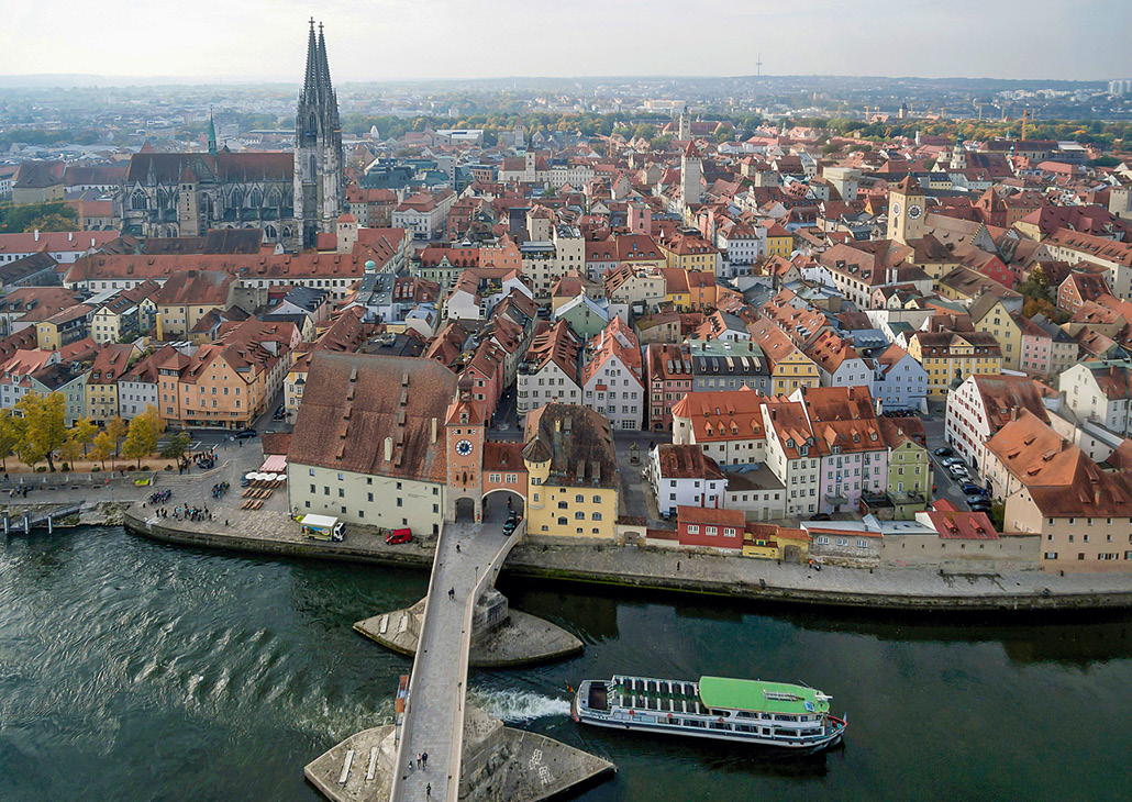 Unesco-Welterbe Altstadt Regensburg mit Stadtamhof